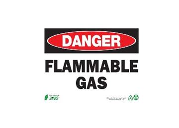 7X10 POLY DANGER FLAMMABLE GAS