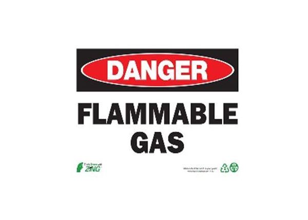 7X10 ALM. DANGER FLAMMABLE GAS