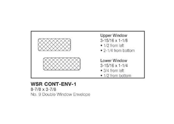 #9 DBL WINDOW ENV 8.75X3.875