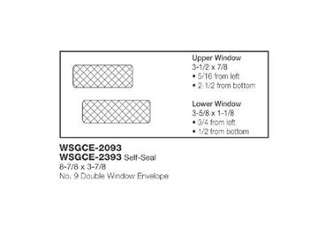 #9 DBL WINDOW ENV SS 8.75X3.87