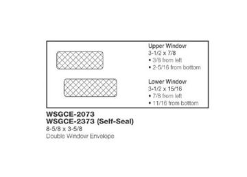 DBL WINDOW ENV SS 8.625X3.625