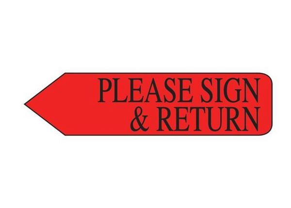 PLEASE SIGN RETURN RED