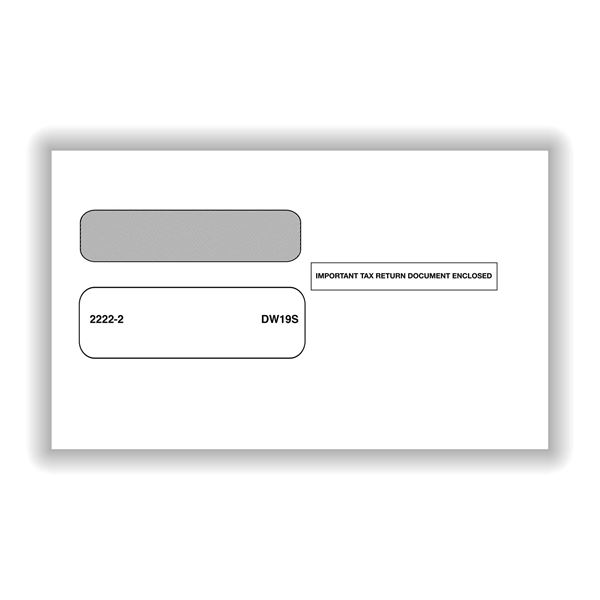 Double Window Envelope for 3Up 1099's  Self Seal