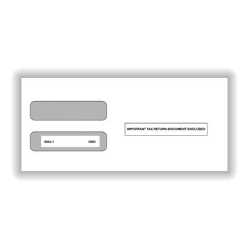 Double Window Envelope for 3Up W2's
