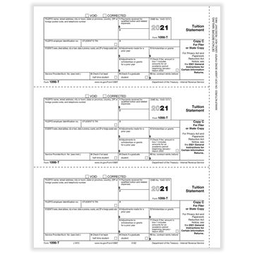 1098T Tuition Payments Statement Filer or State Copy C Bulk PK