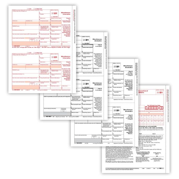 1099 MISC Laser Packaged Set 3part
