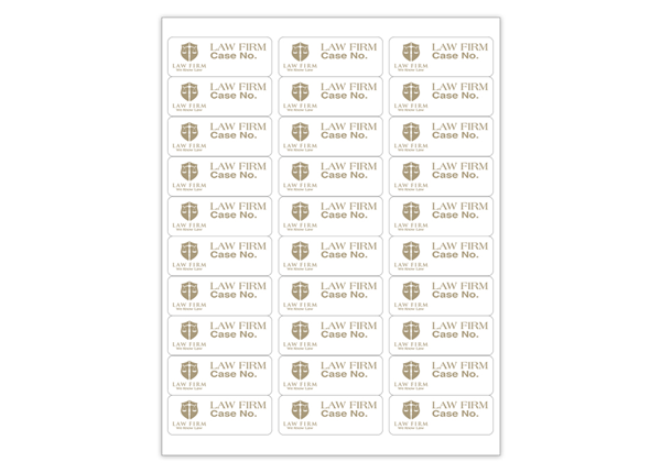 1" x 2 5/8" Rectangle 1 Color - 30/sheet