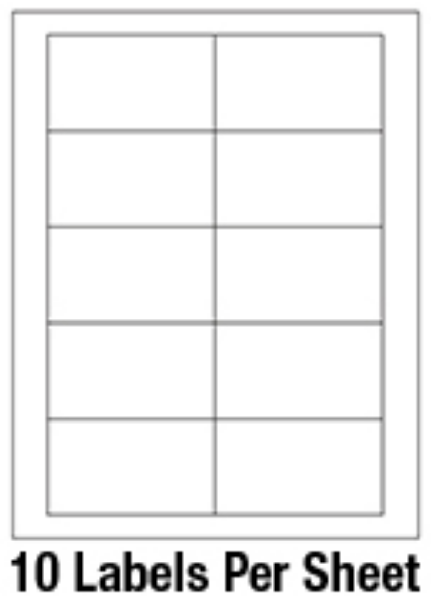 2 " x 3 1/2" Rectangle 3 Color - 10/sheet