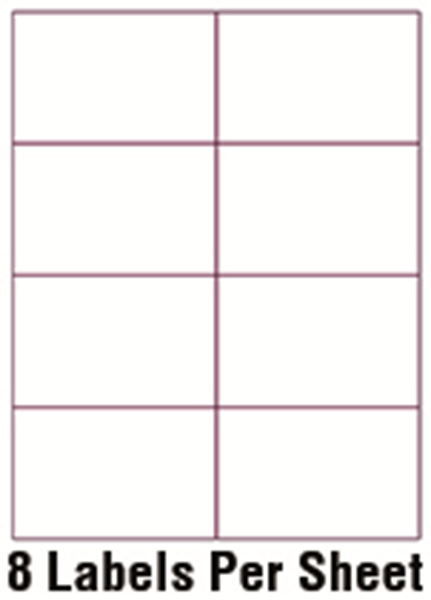 2 3/4" x 4 1/4" Rectangle 3 Color - 8/sheet