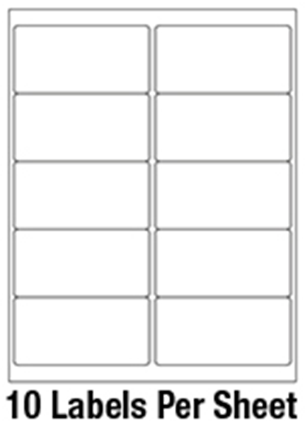 2" x 4" Rectangle 3 Color - perforations - 10/sheet