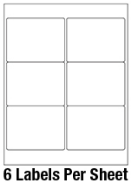 3" x 4" Rectangle 3 Color - 6/sheet