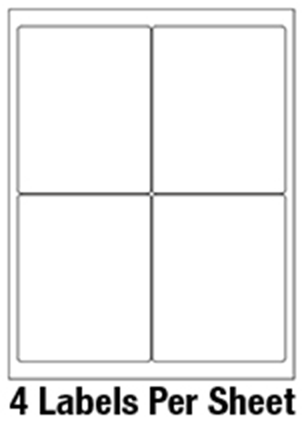 4" x 5" Rectangle 2 Color - 4/sheet
