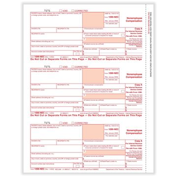 LASER 1099NEC COPY A/25 PER PK
