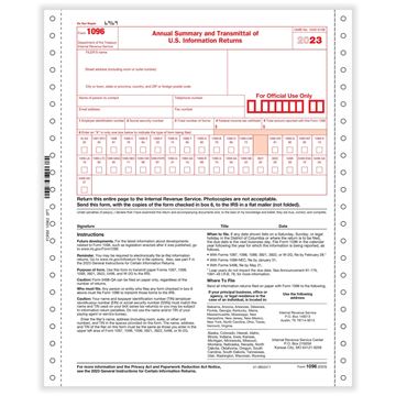 1096 Annual Summary & Transmittal 2part 1wide Carbonless