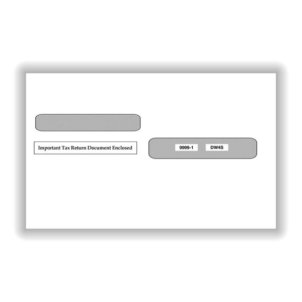 Double Window Envelope for 4Up Box W2's