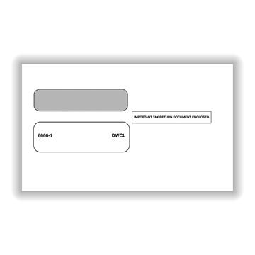 Double Window Envelope for official 2Up W2's