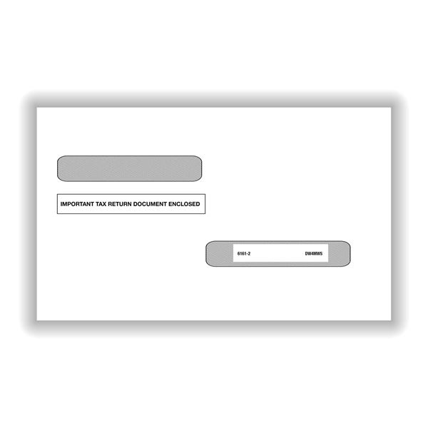 DOUBLE WINDOW ENVELOPE FOR 4UP BOX W2 & 1099'S SELF SEAL (5216 AND 5175)/25 per PK