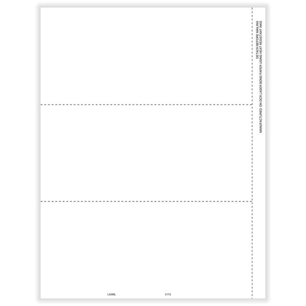 1099MISC MISCELLANEOUS 3UP BLANK W/ COPY B AND COPY C BACKER CUT SHEET/1500 per CTN