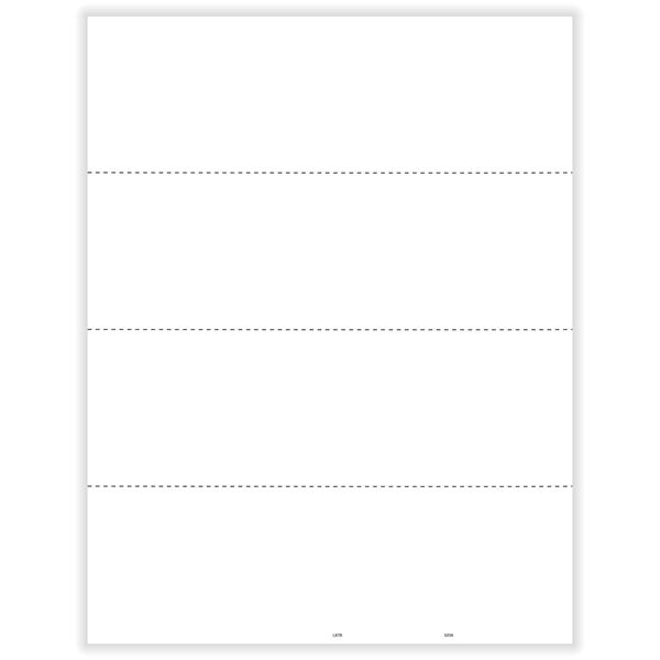 W2 EMPLOYEE 4UP HORIZONTAL BLANK W/BACKER CUT SHEET/500 per CTN