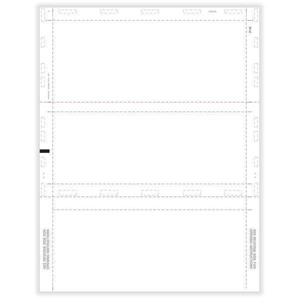 1099 BLANK 3UP HORIZONTAL 11 Z FOLD/500 PER CTN