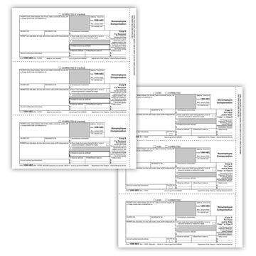 1099 NEC LASER PRINTED PACKAGED SET 3PART ELECTRONIC FILING 2UP (50 EMPLOYEES)/50 per PK