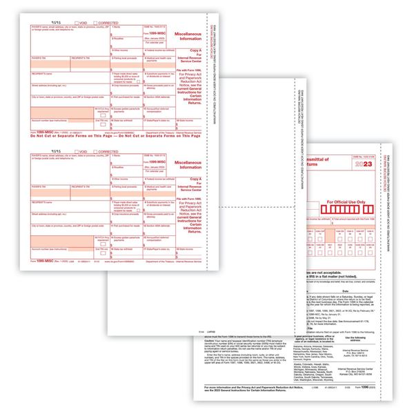 1099 MISC LASER PACKAGED BLANK SET 5PART (50 EMPLOYEES)/50 per PK