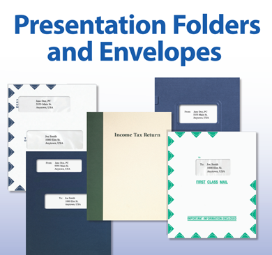 Tax Presentation Folders & Envelopes