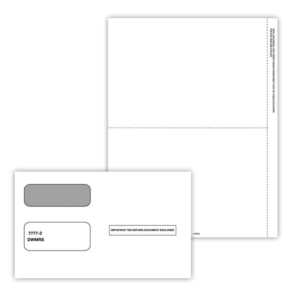 1099 Misc Laser Packaged Recipient Copy Only 3Part W/Envelopes (50 Recipients)