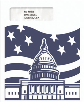 Patriotic Flag & Capitol Envelope (50 Per Pack)