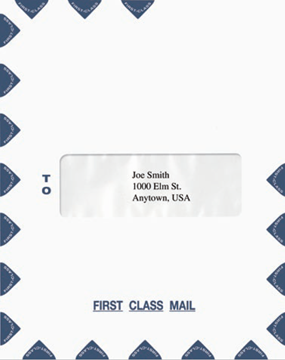 Single Window First Class Mail Envelope (Moisture Seal), 9.5" X 12"