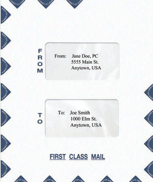 Portrait-Style Double Window Envelope (Moisture Seal), 9-1/2" X 11-1/2"