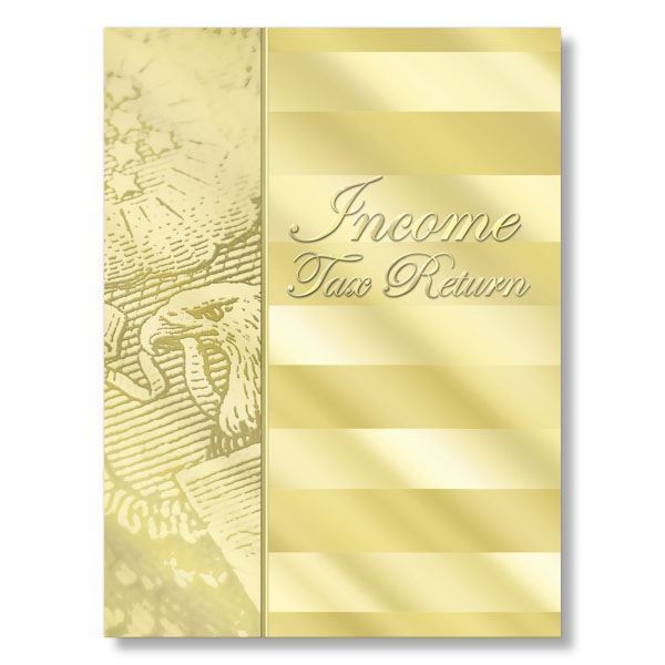 Standard Income Tax Return Folder (Gold), 9" X 12"