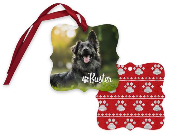 Custom Full Color Metal Ornament || Custom Awards & Gifts || Prague Square, 2 Sided