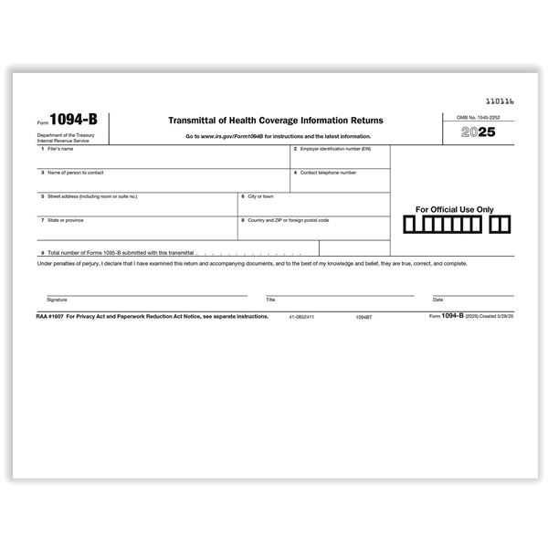 1094-B Transmittal of Health Coverage Information Returns