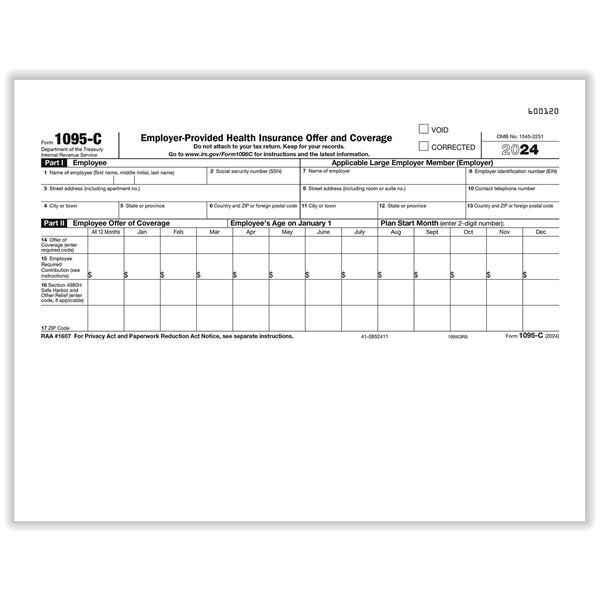 LASER 1095-C-50/PK-EMPLOYEE/EMPLOYER COPY