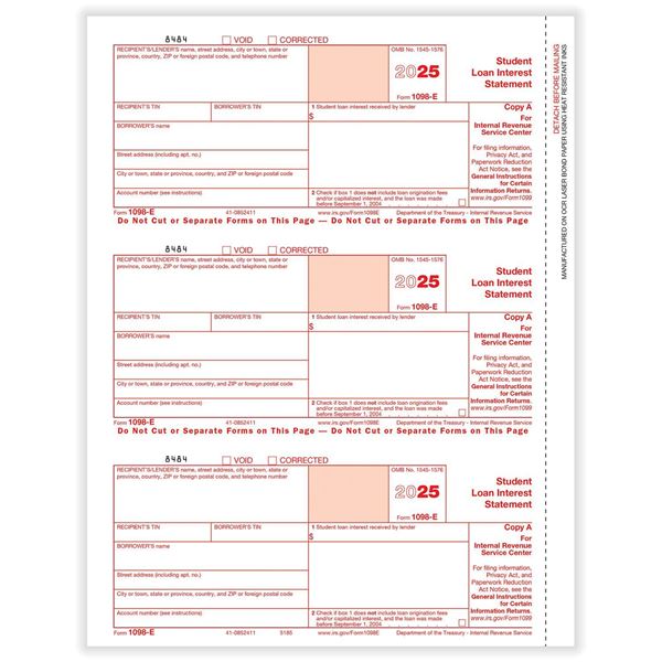 LASER 1098-E, Federal Copy A/50 PER PK