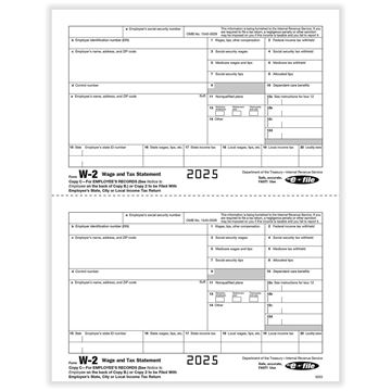 W2 Employee Copy 2 or C Bulk PK