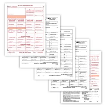 W2C LASER PACKAGED SET 4PART (25 EMPLOYEES)/25 per PK