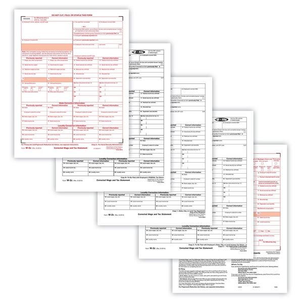 W2C LASER PACKAGED SET 4PART (25 EMPLOYEES)/25 per PK