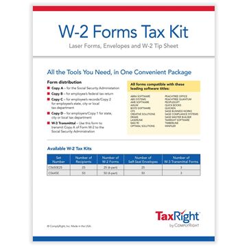 Show details for COMPLYRIGHT W2 4PART KIT WITH ENVELOPES (50 EMPLOYEES)/50 per PK COMPLYRIGHT W2 4PART KIT WITH ENVELOPES (50 EMPLOYEES)/50 per PK