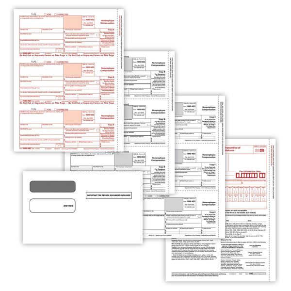 1099 NEC LASER PACKAGED SET 4PART - 25/PACK