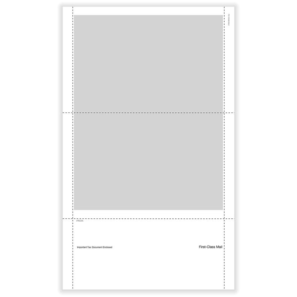 FORM 1095-B &/OR 1095C 14" PRESSURE SEAL EZ FOLD BLANK BULK PACK W/DUAL BACKER/500 per CTN