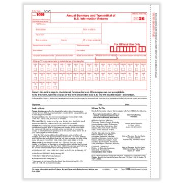 1096 Annual Summary & Transmittal Cut Sheet