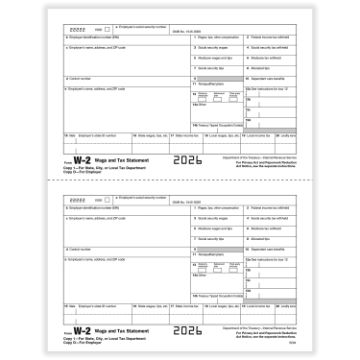 W2 EMPLOYER-25/PK-COPY 1 OR D STATE OR CITY