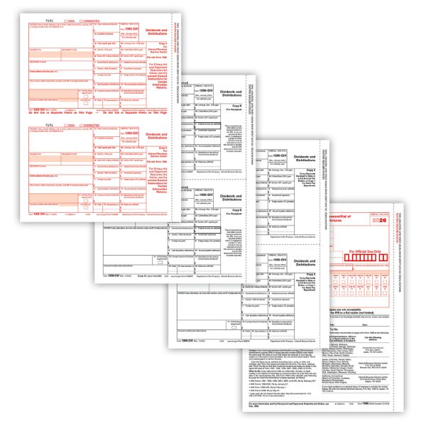 1099 DIV Laser Packaged Set 4part