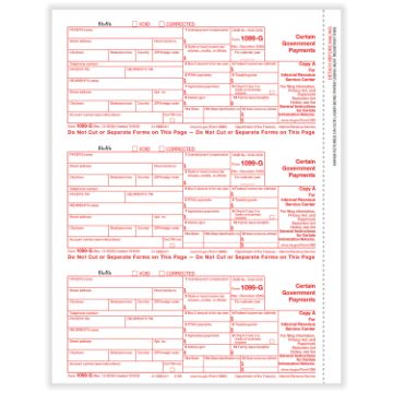 1099G-50/PK-CERTAIN GOVERNMENT PAYMENTS FED COPY A CUT SHEET
