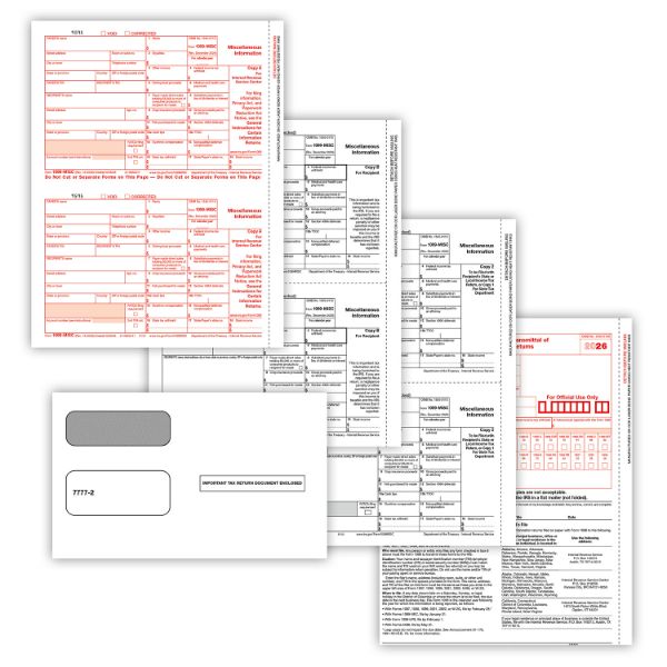 1099 MISC LASER PACKAGED SET 5PART (25 EMPLOYEES)/25 per PK