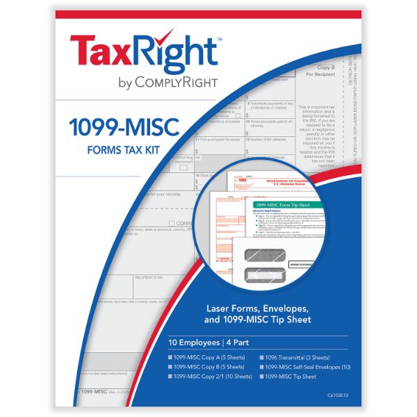 COMPLYRIGHT 1099 MISC 4PART KIT WITH ENVELOPES (25 EMPLOYEES)/25 per PK
