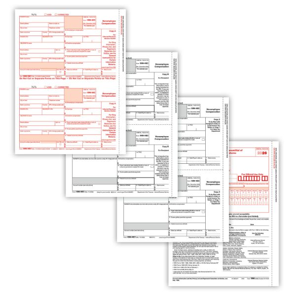 1099 NEC LASER PACKAGED SET 3PART (50 EMPLOYEES)/50 per PK