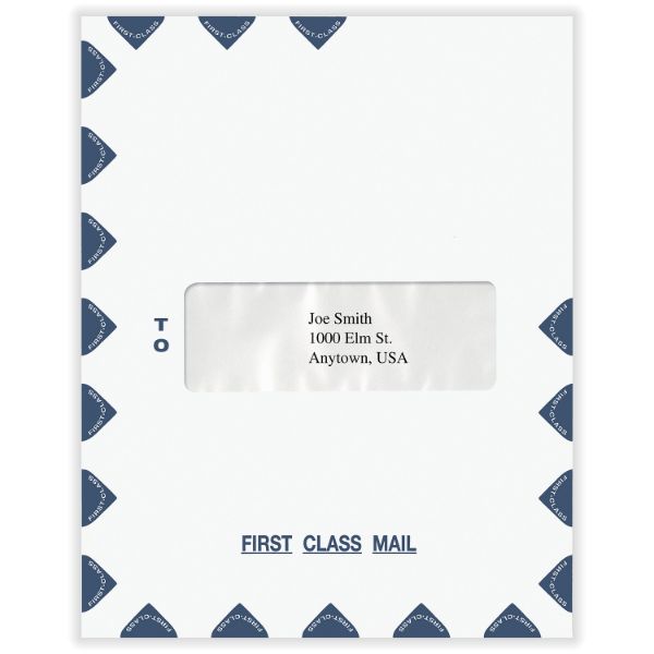 Single Window First Class Mail Envelope (Moisture Seal), 9.5" X 12"